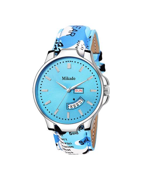 exclusive blue army style designer strap day and date analog watch for men's and boy's - 18689863 - Very Small Image - 1