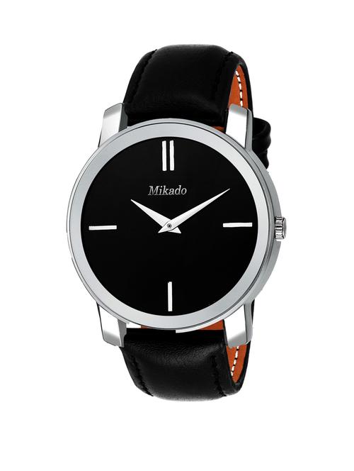 casual black men's slim design watch - 18689949 - Very Small Image - 1