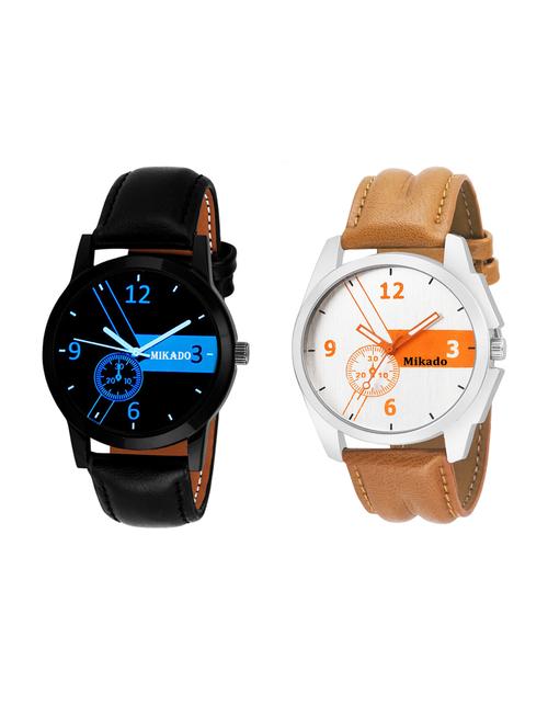 men's analog watch combo - 18690014 - Very Small Image - 1