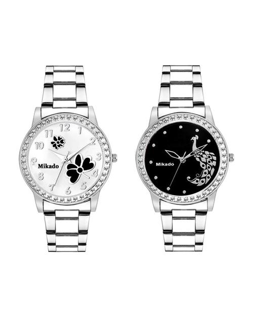 fashion opera women combo analog watches with stylish look and metal chain for girls and women - 18690365 - Very Small Image - 1