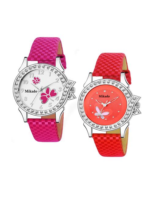 multi style analog watches combo pack for girls and women - 18690400 - Very Small Image - 1