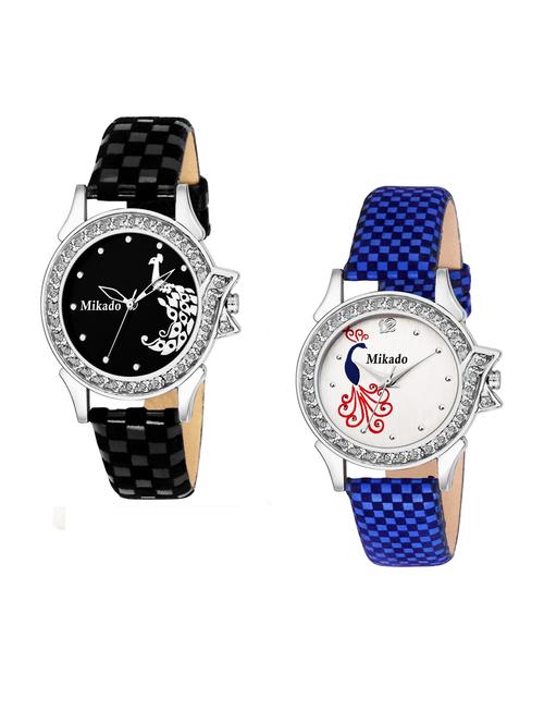 fashion trend analog watches combo with one year warranty - 18690629 - Very Small Image - 1