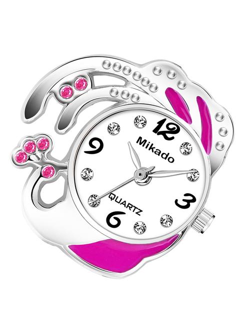 first indian women ring watch with fully adjustable silicon strap&stylish peacock style ring analog watch - 18690843 - Very Small Image - 1