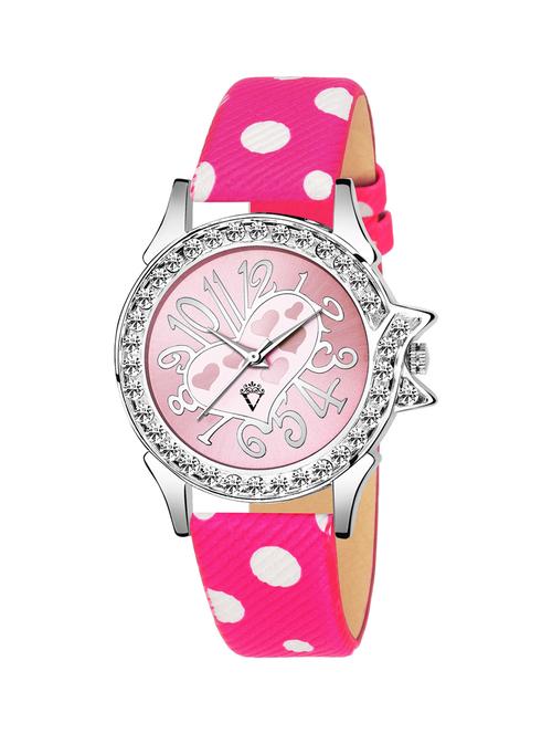 premium stylish pink designer strap analog watch for women - 18690947 - Very Small Image - 1