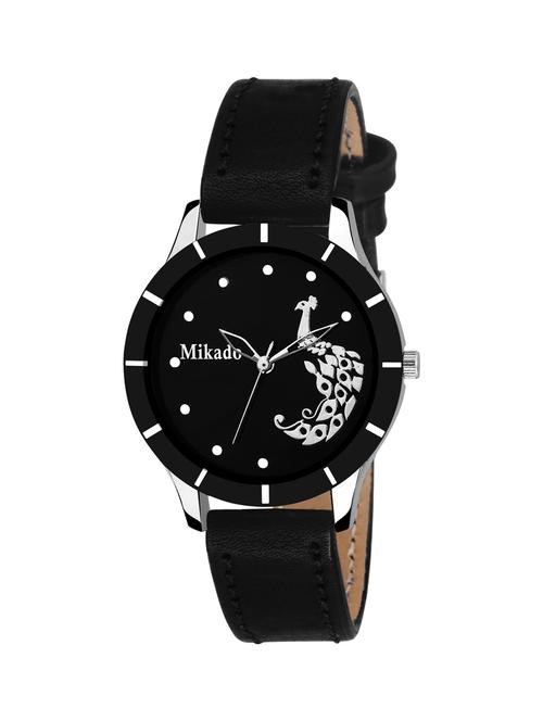 decent black princess analog watch for women and girls - 18690972 - Very Small Image - 1