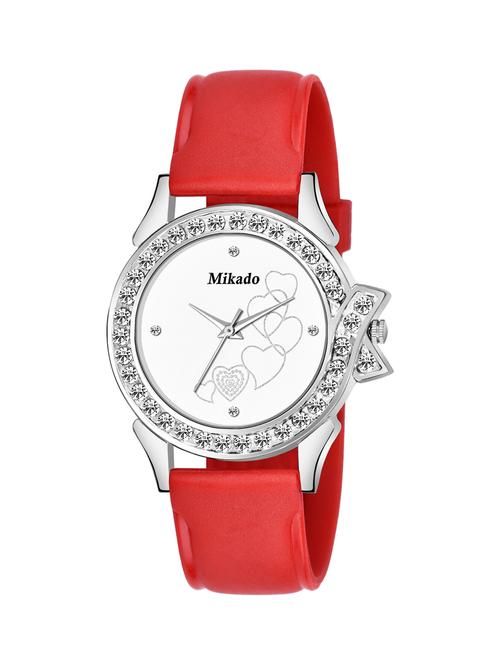 diamond figure & heart design dial decent analog wathc for giirls & women - 18691143 - Very Small Image - 1