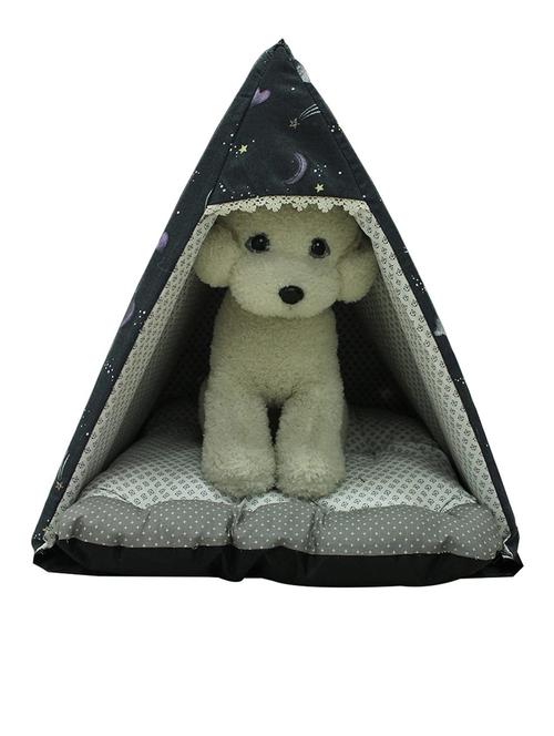 blue polyester cave pet bed - 18691761 - Very Small Image - 1