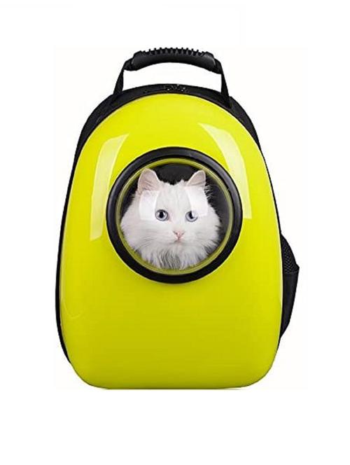 yellow plastic backpack pet carrier - 18691864 - Very Small Image - 1