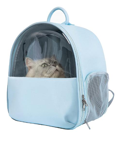 blue plastic backpack pet carrier - 18691937 - Very Small Image - 1