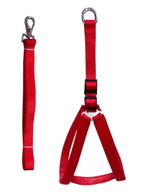 red nylon plain harness - 18692085 - Very Small Image - 1