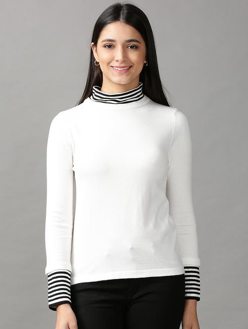 women's straight high neck top - 18692239 - Very Small Image - 1