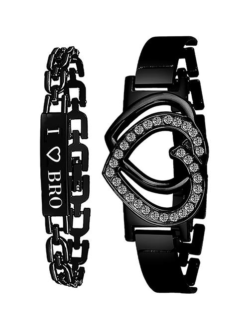 set of 2 black bracelets - 18692401 - Very Small Image - 1