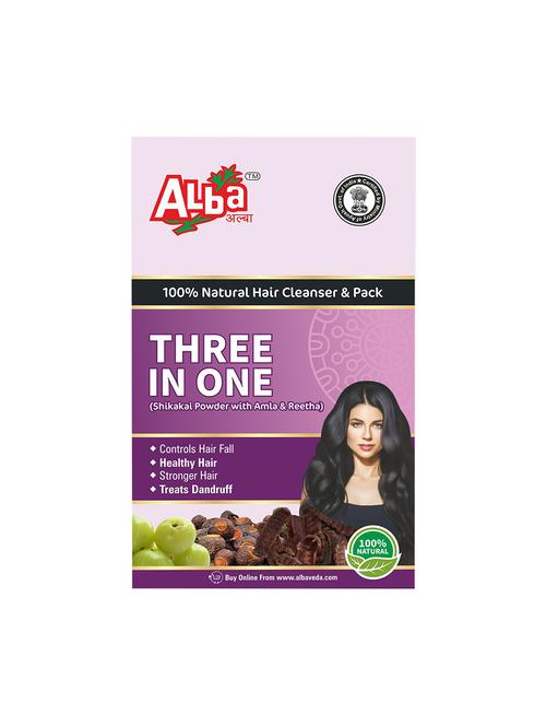 alba 3in1 shikakai powder with amla & reetha 200g (pack of 3) - 18692650 - Very Small Image - 1