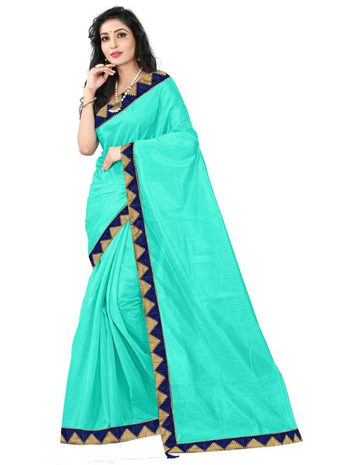 solid with bordered saree - 18695995 - Very Small Image - 1