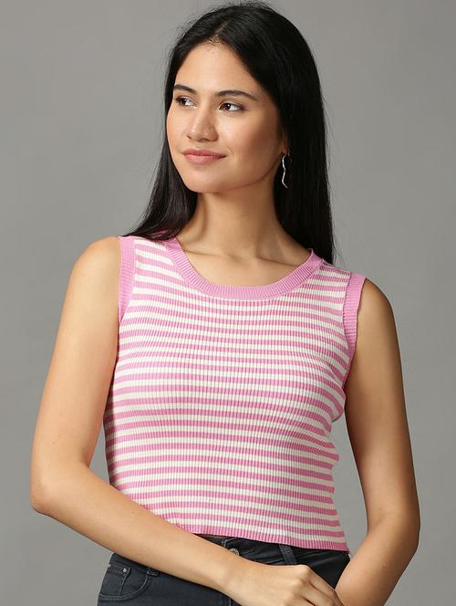 women's straight round neck top - 18697457 - Very Small Image - 1