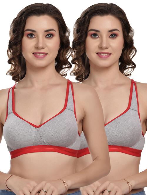 pack of 2 lightly padded sports bra - 18697497 - Very Small Image - 1