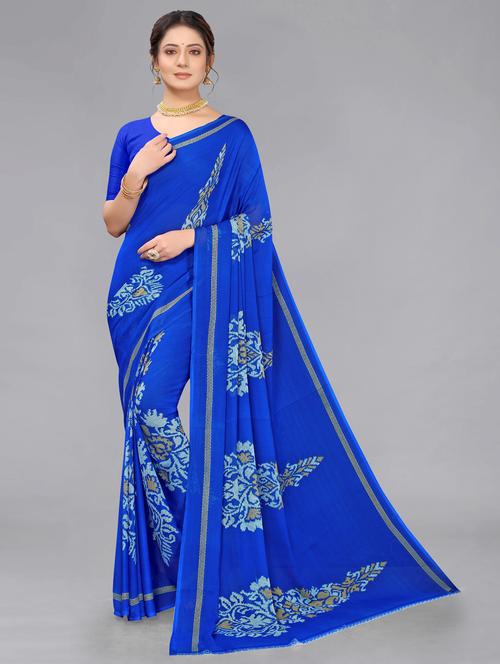 digital printed saree with blouse - 18697628 - Very Small Image - 1