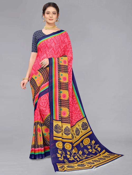 digital printed saree with blouse - 18697633 - Very Small Image - 1