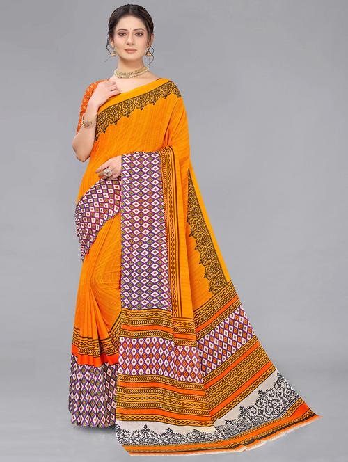 digital printed saree with blouse - 18697634 - Very Small Image - 1