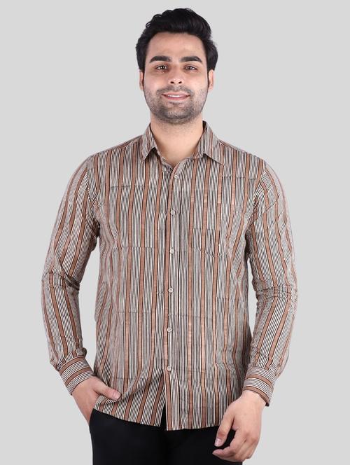 mens stripes casual shirt - 18698576 - Very Small Image - 1