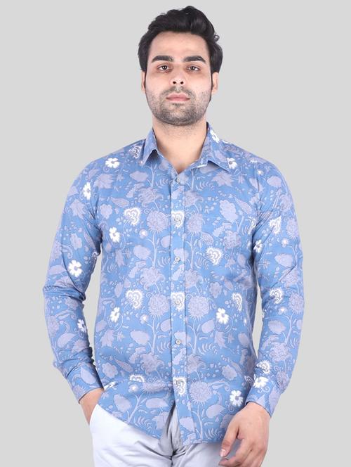 mens florals casual shirt - 18698601 - Very Small Image - 1