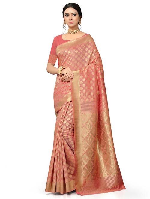 zari bordered woven saree with blouse - 18701123 - Very Small Image - 1
