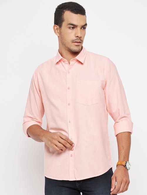 orange cotton casual shirt - 18701160 - Very Small Image - 1