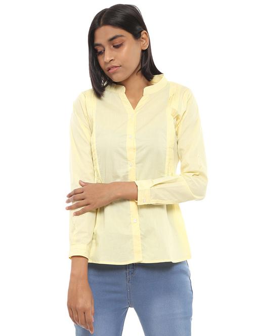 yellow solid regular shirt - 18703943 - Very Small Image - 1