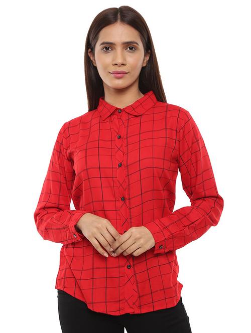 red checkered regular shirt - 18703944 - Very Small Image - 1