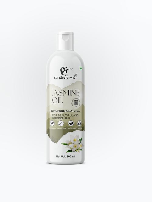 glowrima 100% pure & natural jasmine oil for softer hair & skin nourishment 200ml (pack of 1) - 18704198 - Very Small Image - 1
