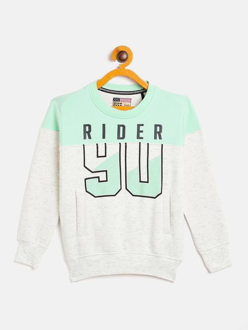 round neck front printed sweatshirt - 18709528 - Very Small Image - 1