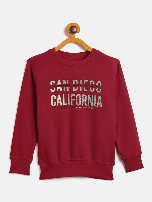 red cotton sweatshirt - 18709585 - Very Small Image - 1