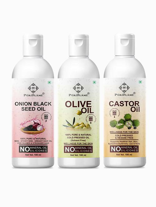 pack of 3 puri flame hair oil - 18716311 - Very Small Image - 1