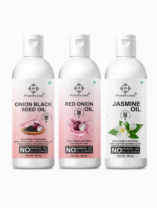pack of 3 puri flame hair oil - 18716333 - Very Small Image - 1