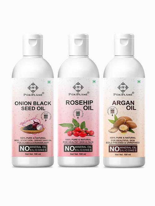 pack of 3 puri flame hair oil - 18716343 - Very Small Image - 1
