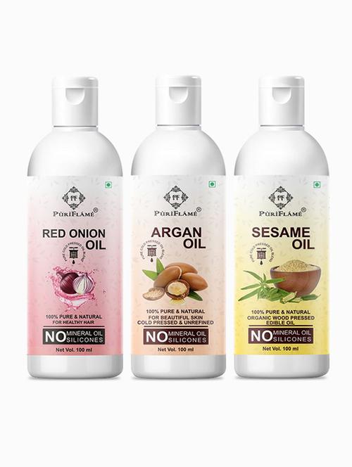 pack of 3 puri flame hair oil - 18716447 - Very Small Image - 1