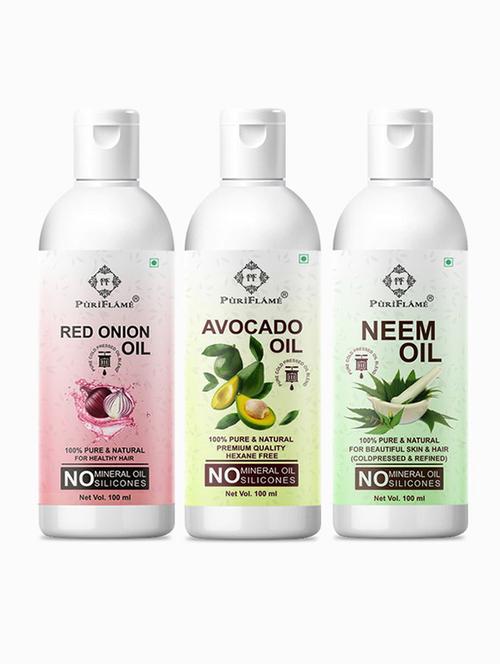pack of 3 puri flame hair oil - 18716461 - Very Small Image - 1