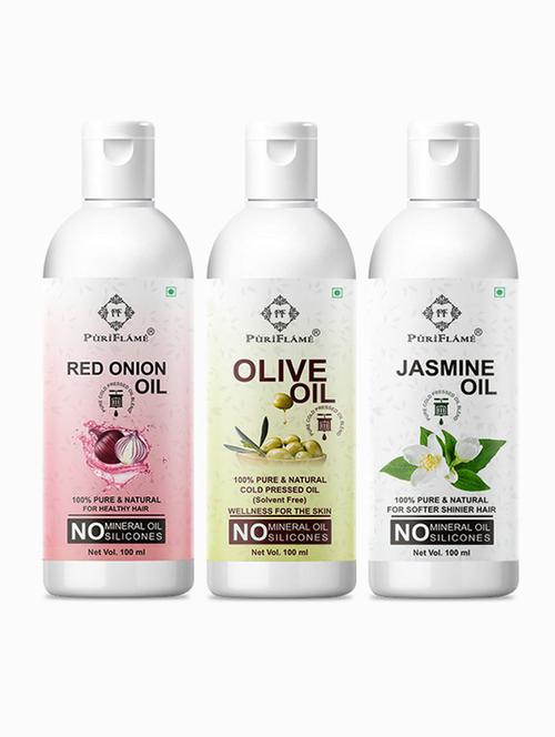 pack of 3 puri flame hair oil - 18716657 - Very Small Image - 1