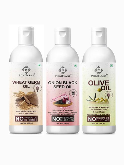 pack of 3 puri flame hair oil - 18718057 - Very Small Image - 1