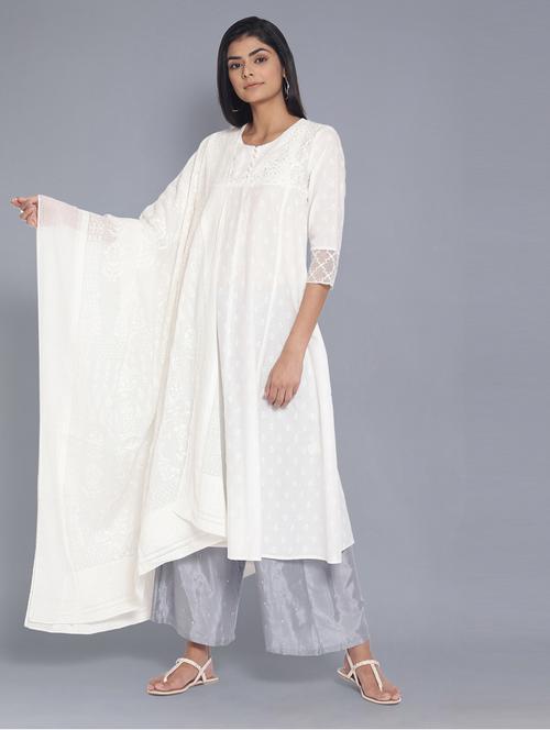 self design woven dupatta - 18718265 - Very Small Image - 1