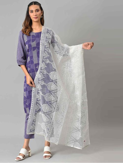 self design woven dupatta - 18718266 - Very Small Image - 1