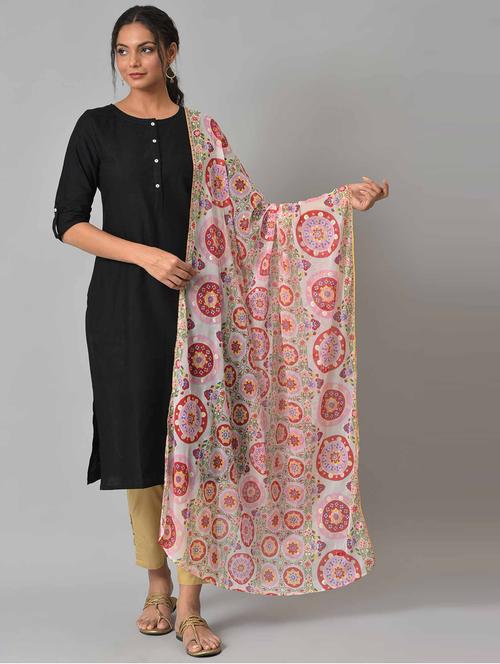 self design printed dupatta - 18718269 - Very Small Image - 1
