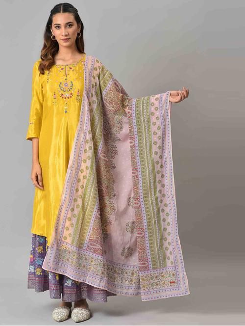 pink woven printed dupatta - 18718279 - Very Small Image - 1