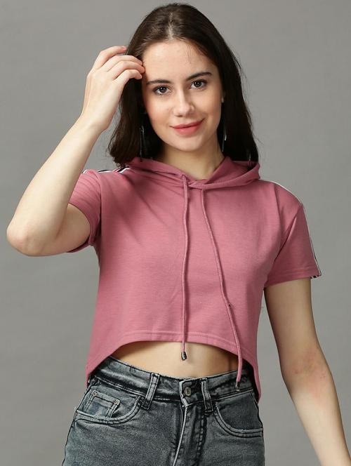 women's plain hooded t-shirt - 18718594 - Very Small Image - 1