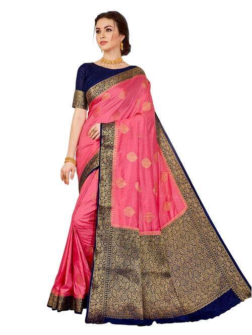 zari bordered woven saree with blouse - 18718685 - Very Small Image - 1