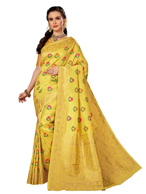 zari bordered woven saree - 18718693 - Very Small Image - 1