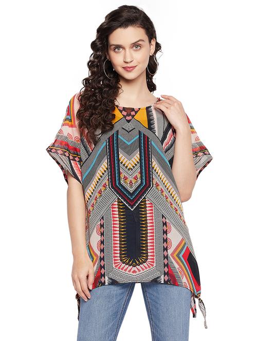 round neck printed tunic - 18718726 - Very Small Image - 1