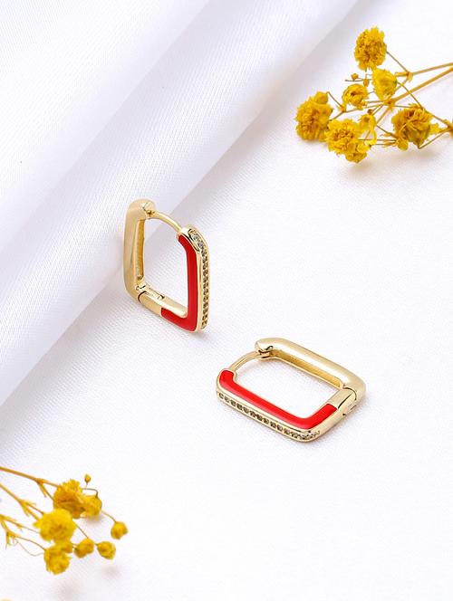 red brass studs earring - 18718734 - Very Small Image - 1