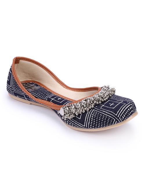 women embellished slip on jutti - 18718764 - Very Small Image - 1
