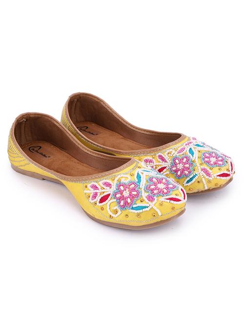 yellow synthetic slip on ballerina - 18718778 - Very Small Image - 1